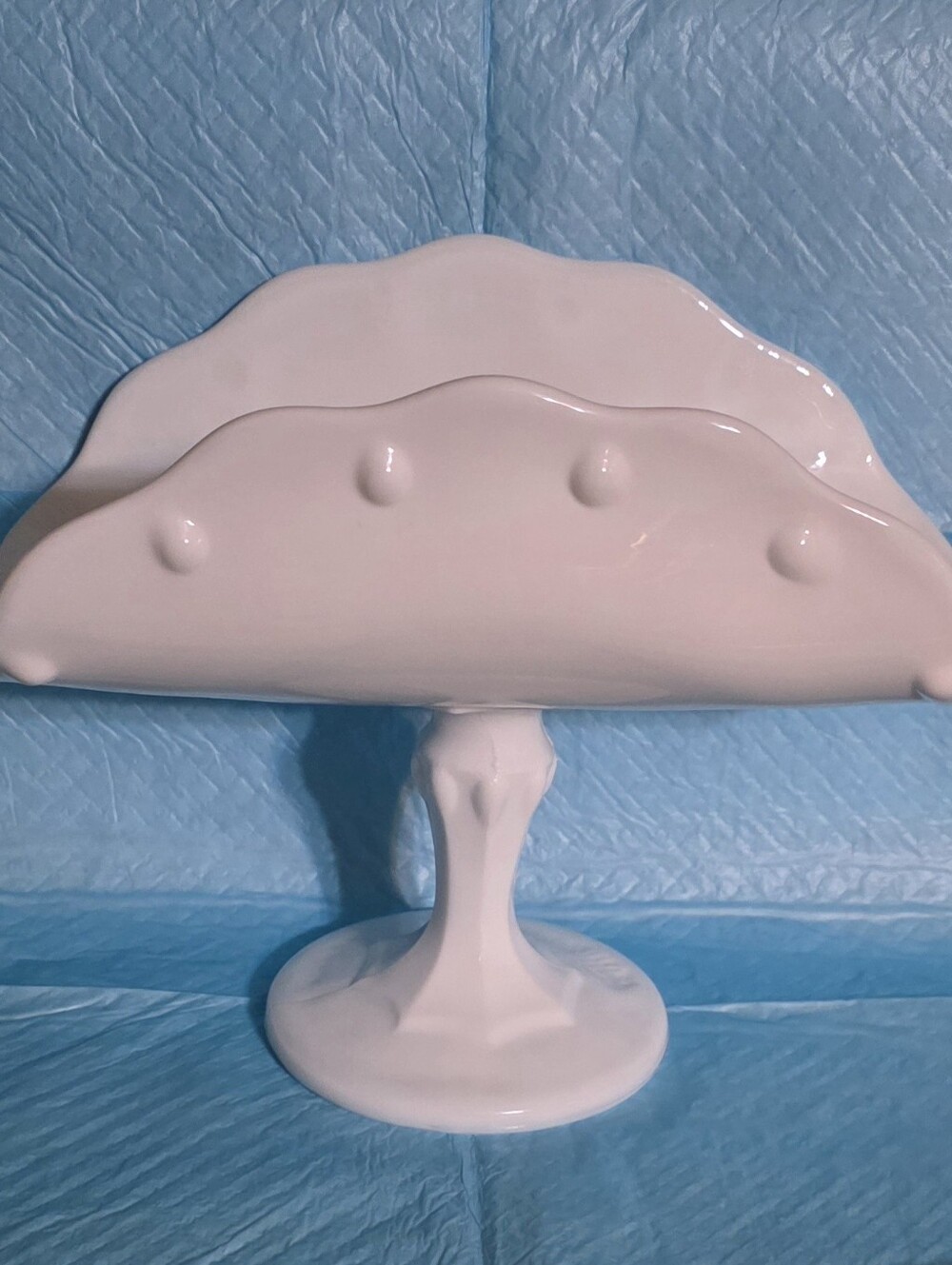 Indiana Glass 1950's Milk Glass Compote Fruit Bowl Excellent Condition - Picture 2 of 5